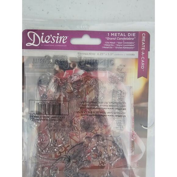 Diesire Grand Candelabra Clear Rubber tamp and Die Set Create A Card - Picture 2 of 6